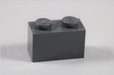 LEGO® Dark Gray Brick 1 x 2 ID 3004 [Pack of 100 Bricks]
