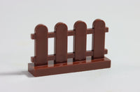 LEGO® Reddish Brown Fence 1 x 4 x 2 Paled (Picket) ID 33303 Pack of 40