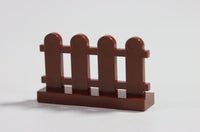 LEGO® Reddish Brown Fence 1 x 4 x 2 Paled (Picket) ID 33303 Pack of 40