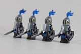LEGO® Castle Black Falcon Knight Body Armour Sword Shield - Pack of 4 Soldiers