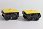 LEGO® Black Remote Control Train Wheel Holder, Wheels & Yellow Bogie Plate ID 38339 38340 4025