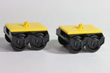 LEGO® Black Remote Control Train Wheel Holder, Wheels & Yellow Bogie Plate ID 38339 38340 4025