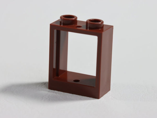 LEGO® Reddish Brown Window 1 x 2 x 2 Flat Front ID 60592