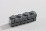 LEGO® Dark Bluish Gray 1 x 4 Masonry Profile Brick ID 15533 [Pack of 50 Bricks]