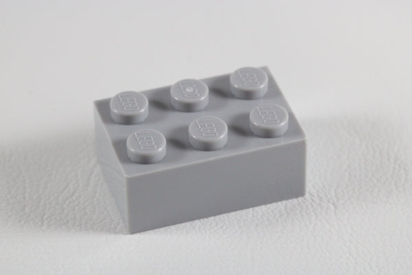 LEGO® Light Bluish Gray Brick 2 x 3 ID 3002 [Pack of 20 Bricks]