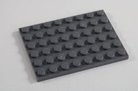 LEGO Dark Bluish Gray Plate 6 x 8 ID 3036 [Pack of 10 Plates]