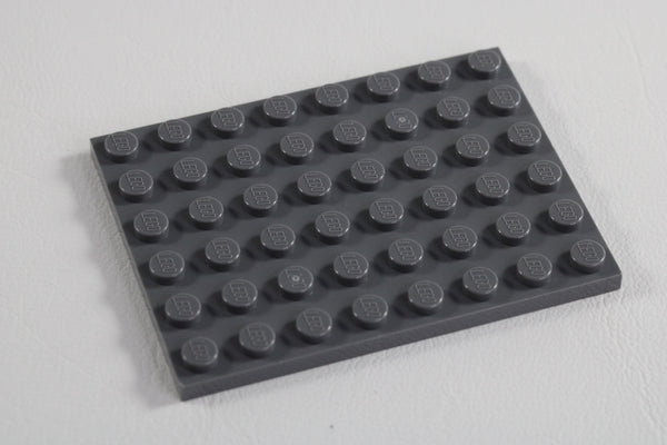 LEGO Dark Bluish Gray Plate 6 x 8 ID 3036 [Pack of 10 Plates]