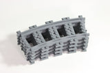 LEGO® Dark Bluish Gray Train Track Plastic (Remote Control Trains) Curve ID 53400 [Pack of 40 Tracks]