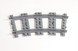 LEGO® Dark Bluish Gray Train Track Plastic (Remote Control Trains) Curve ID 53400 [Pack of 40 Tracks]