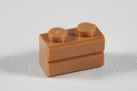 LEGO®Medium Nougat Brick Modified 1 x 2 with Masonry Profile ID 98283 [Pack of 100 Bricks]